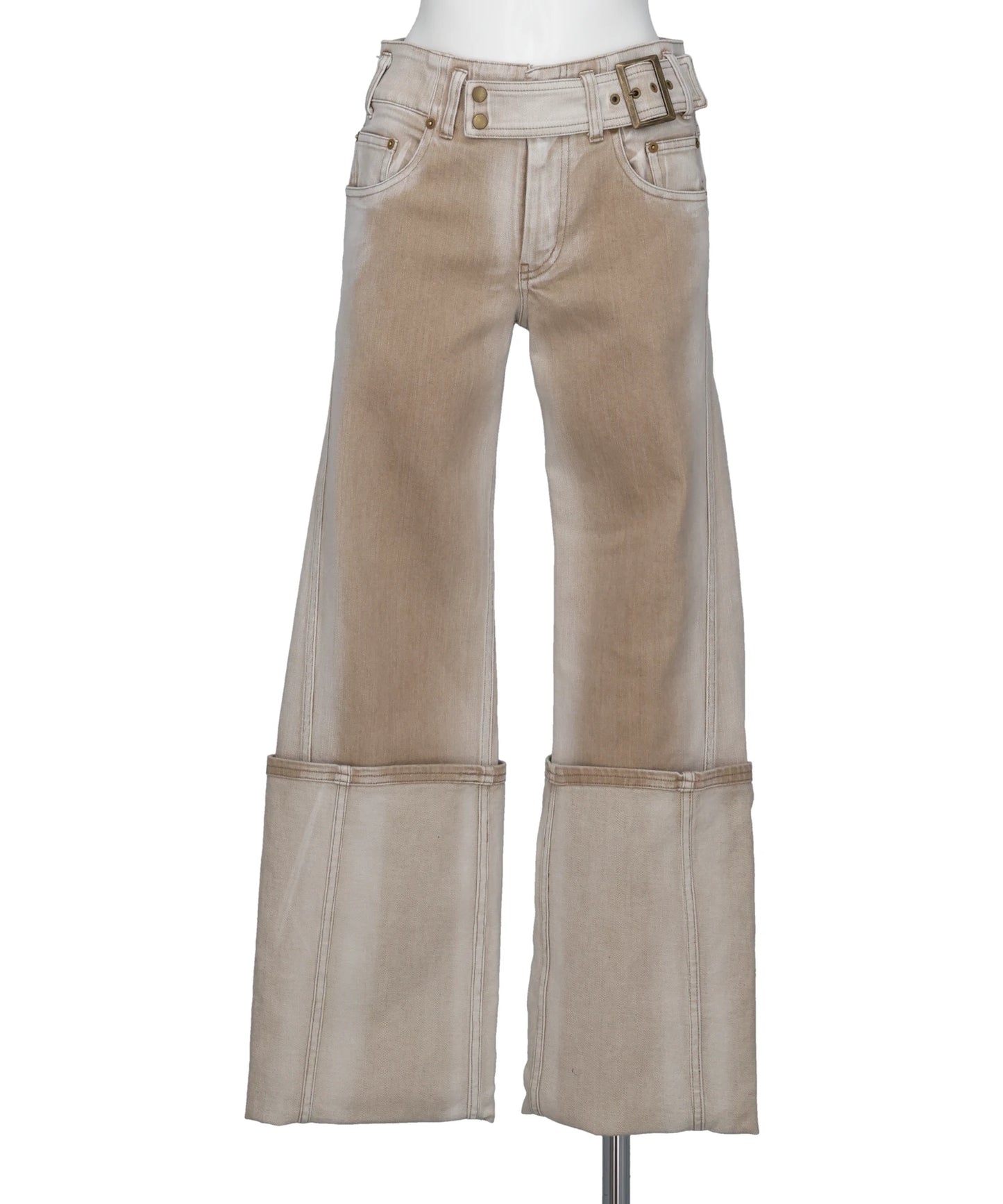 mukcyen(ムッシャン) LOW-RISE DENIM PANTS