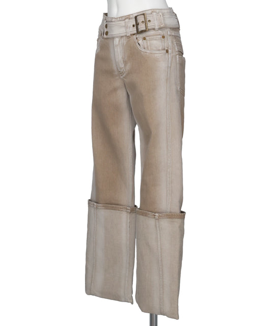 LOW-RISE DENIM PANTS