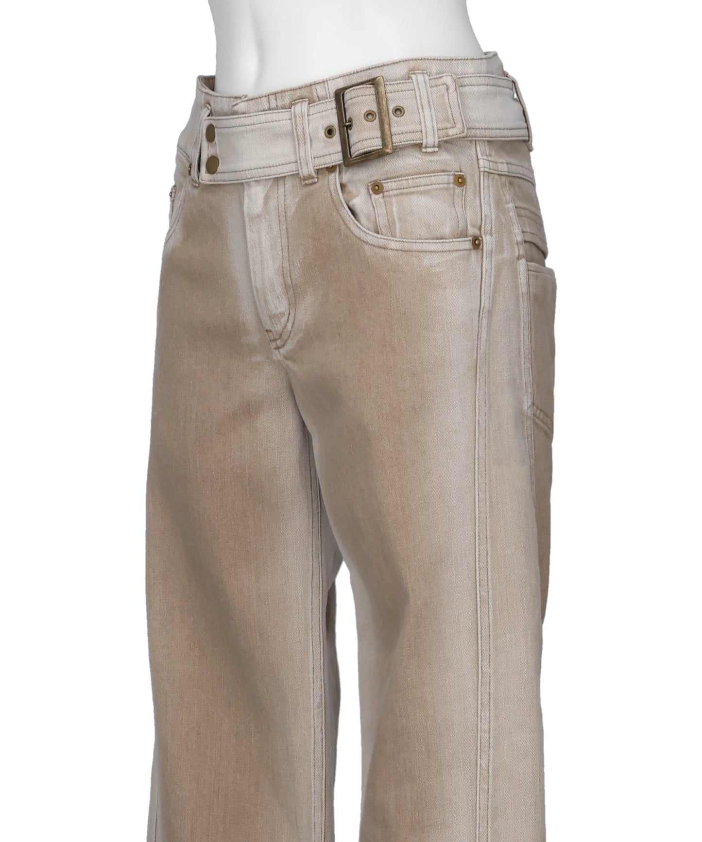 LOW-RISE DENIM PANTS