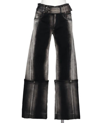 mukcyen(ムッシャン) LOW-RISE DENIM PANTS