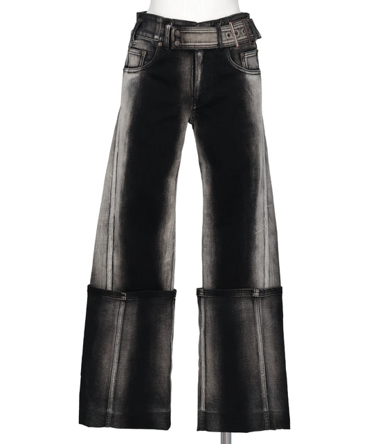 mukcyen(ムッシャン) LOW-RISE DENIM PANTS