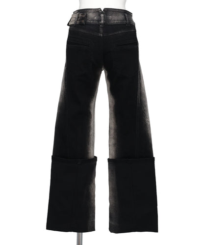LOW-RISE DENIM PANTS