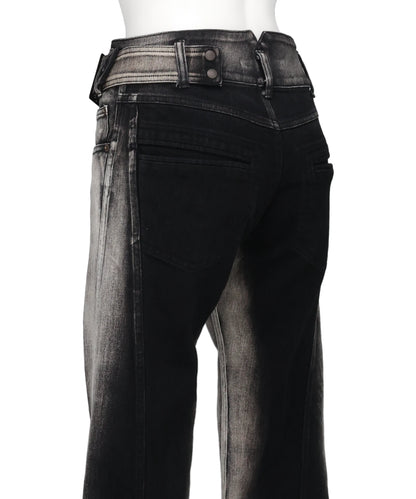 LOW-RISE DENIM PANTS