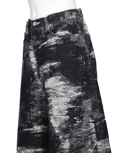 DENIM WIDE PANTS