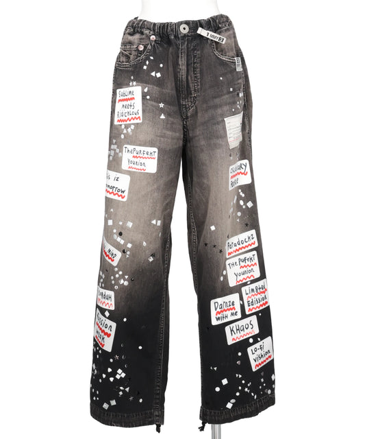 DENIM STICKER PANTS