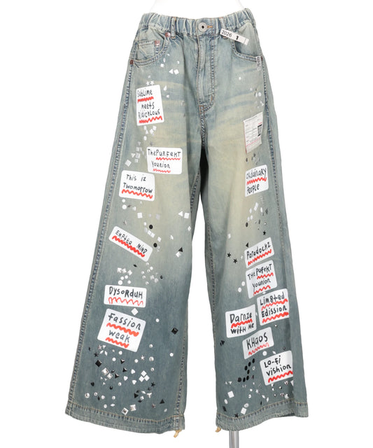DENIM STICKER PANTS