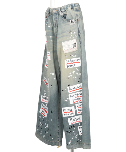 DENIM STICKER PANTS