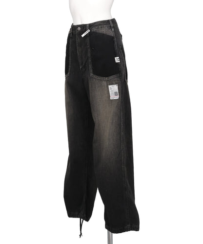 CUT OFF DENIM PANTS
