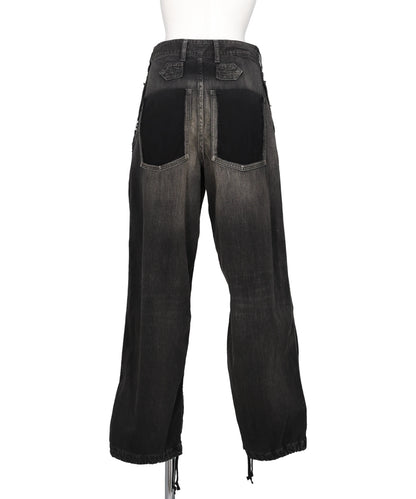 CUT OFF DENIM PANTS