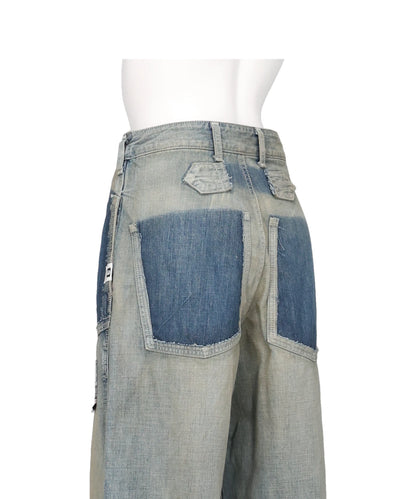 CUT OFF DENIM PANTS