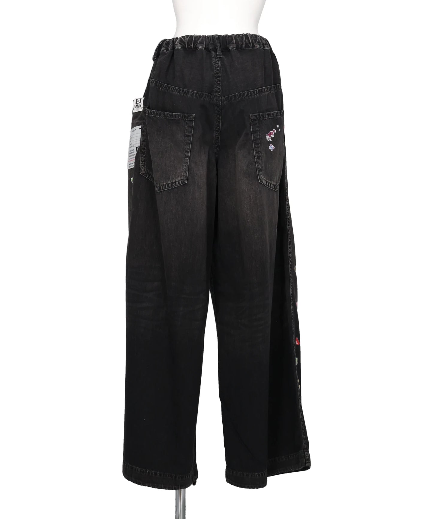 DENIM HUGE DETAIL PANTS w KIDS STICKER