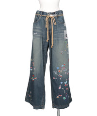 Maison MIHARA YASUHIRO(メゾンミハラヤスヒロ) 2026SS DENIM HUGE DETAIL PANTS w KIDS STICKER K16PT342