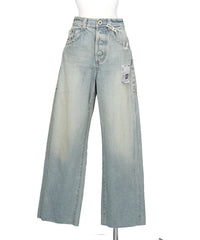 HUGE DETAILS DENIM PANTS