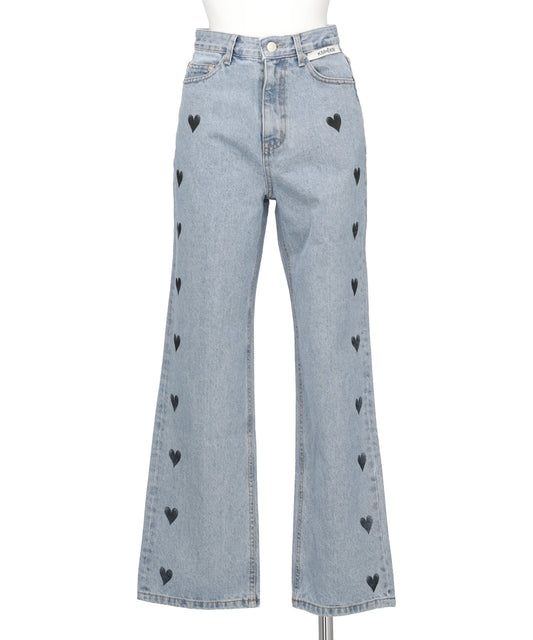 KIMHEKIM(キムヘキム) 2026SS HEART STAMPED JEANS KHK-JN052