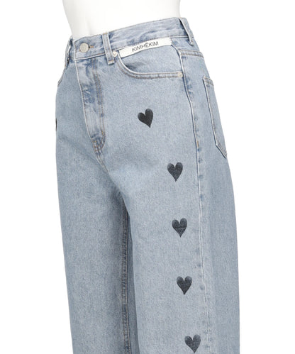 HEART STAMPED JEANS