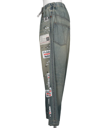 DENIM STICKER PANTS