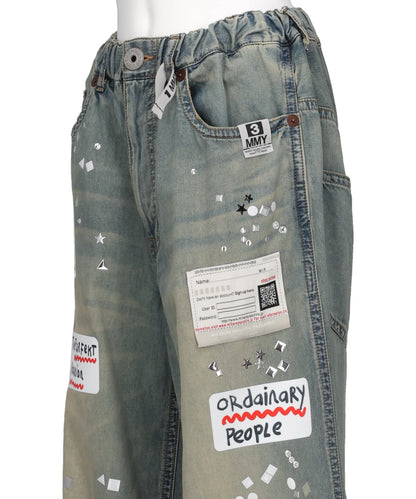 DENIM STICKER PANTS