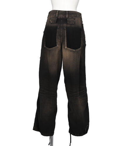 CUT OFF DENIM PANTS