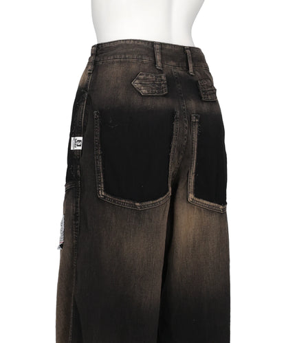 CUT OFF DENIM PANTS