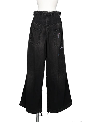 DENIM HUGE DETAIL PANTS w KIDS STICKER