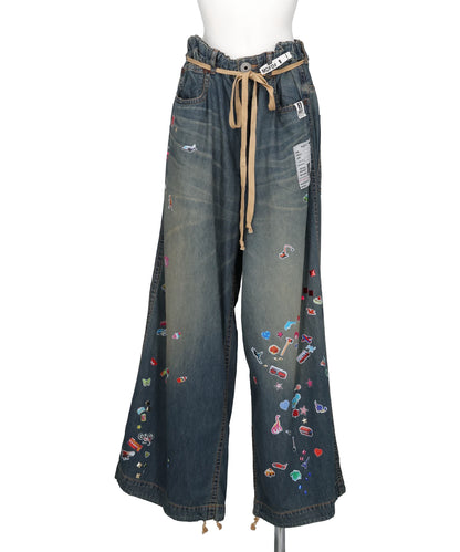 Maison MIHARA YASUHIRO(メゾンミハラヤスヒロ) DENIM HUGE DETAIL PANTS w KIDS STICKER