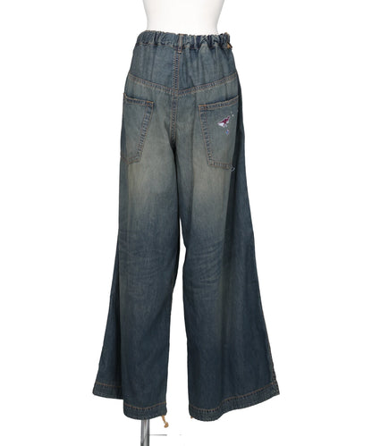 DENIM HUGE DETAIL PANTS w KIDS STICKER