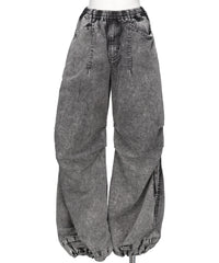 TUCKED BALLOON DENIM