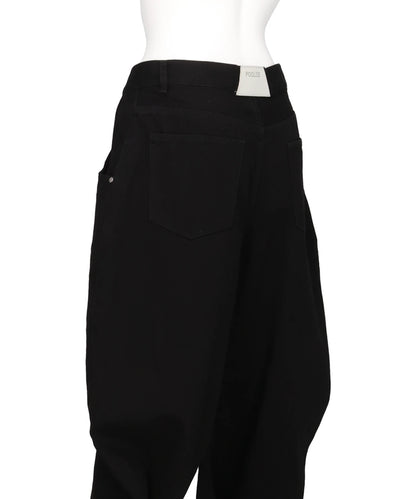 LIQUID DENIM PANTS BLACK