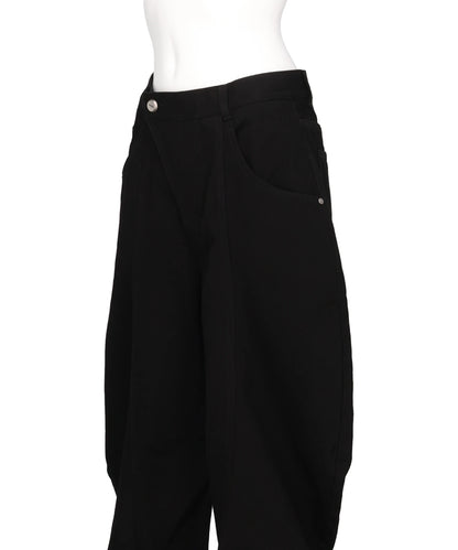 LIQUID DENIM PANTS BLACK