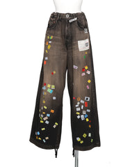 Maison MIHARA YASUHIRO(メゾンミハラヤスヒロ) 2026AW DENIM HUGE DETAIL PANTS WITH PRICE TAG　B17PT101