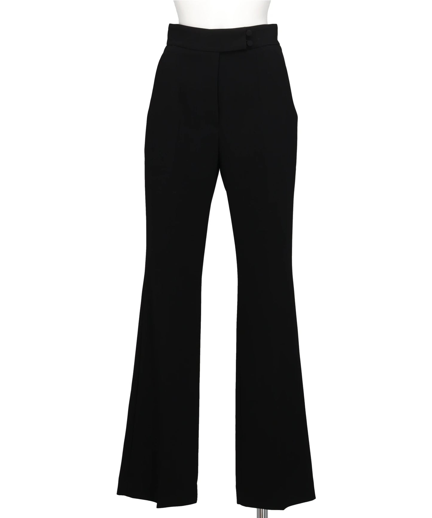 ACETATE POLYESTER HIGH WAISTEDCENTER CREASED SUIT TROUSERS