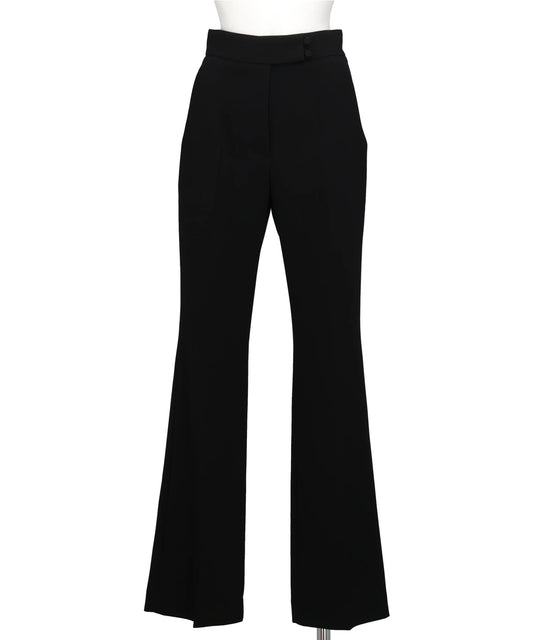 ACETATE POLYESTER HIGH WAISTEDCENTER CREASED SUIT TROUSERS