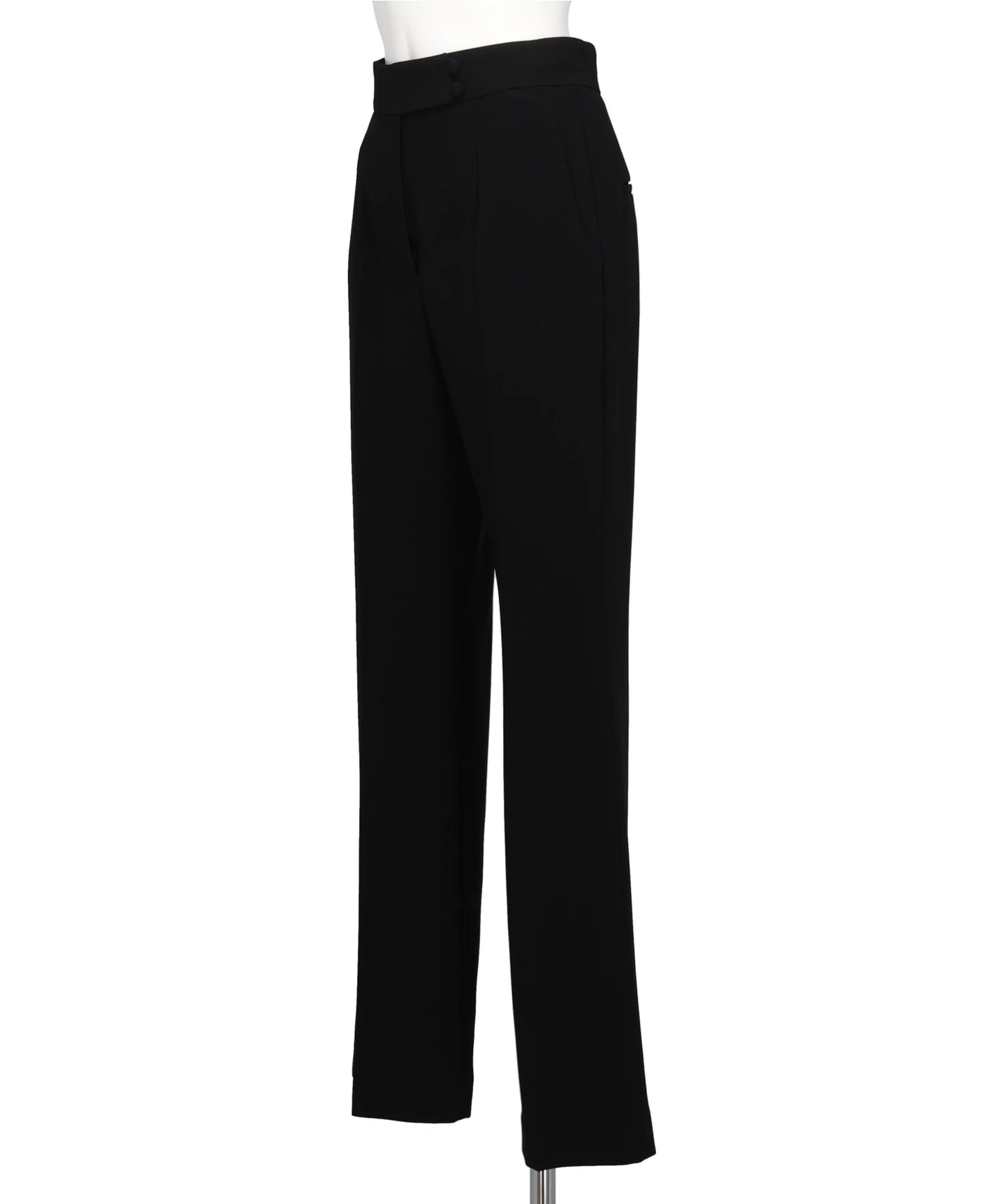 ACETATE POLYESTER HIGH WAISTEDCENTER CREASED SUIT TROUSERS