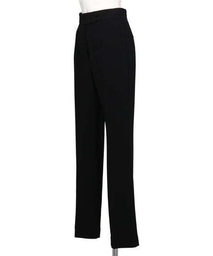 ACETATE POLYESTER HIGH WAISTEDCENTER CREASED SUIT TROUSERS
