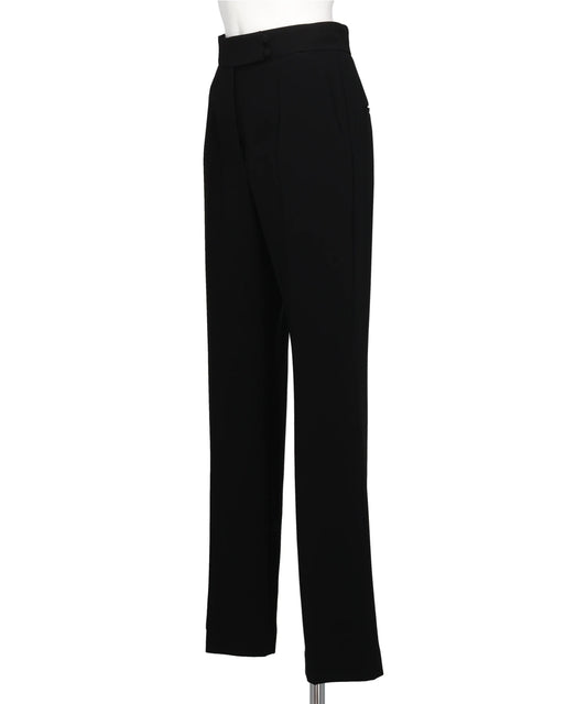 ACETATE POLYESTER HIGH WAISTEDCENTER CREASED SUIT TROUSERS