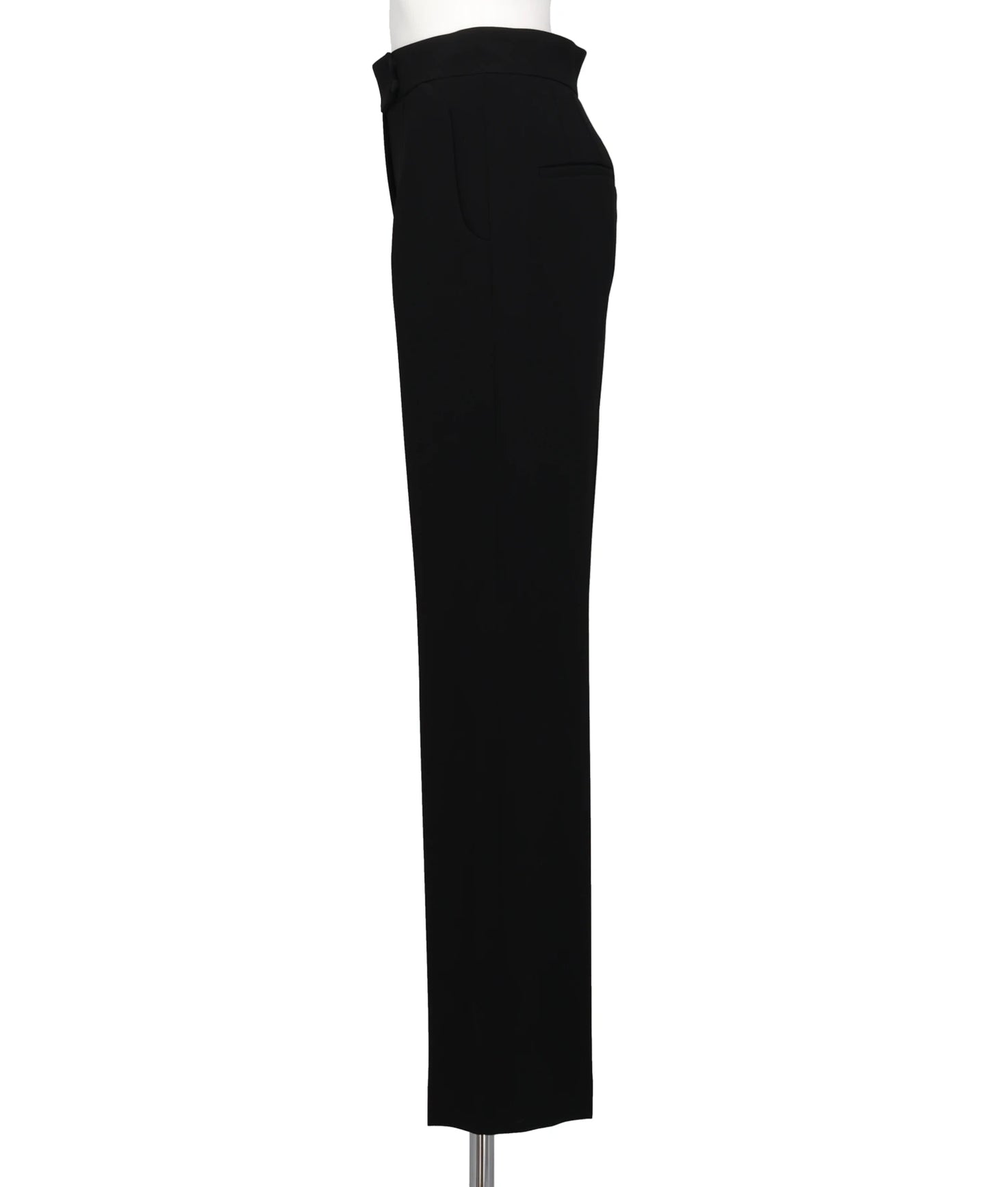 ACETATE POLYESTER HIGH WAISTEDCENTER CREASED SUIT TROUSERS