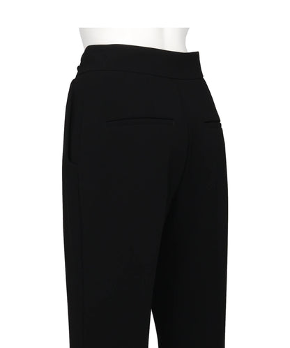 ACETATE POLYESTER HIGH WAISTEDCENTER CREASED SUIT TROUSERS