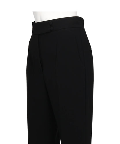 ACETATE POLYESTER HIGH WAISTEDCENTER CREASED SUIT TROUSERS