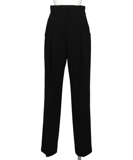 ACETATE POLYESTER HIGH WAISTED TROUSERS