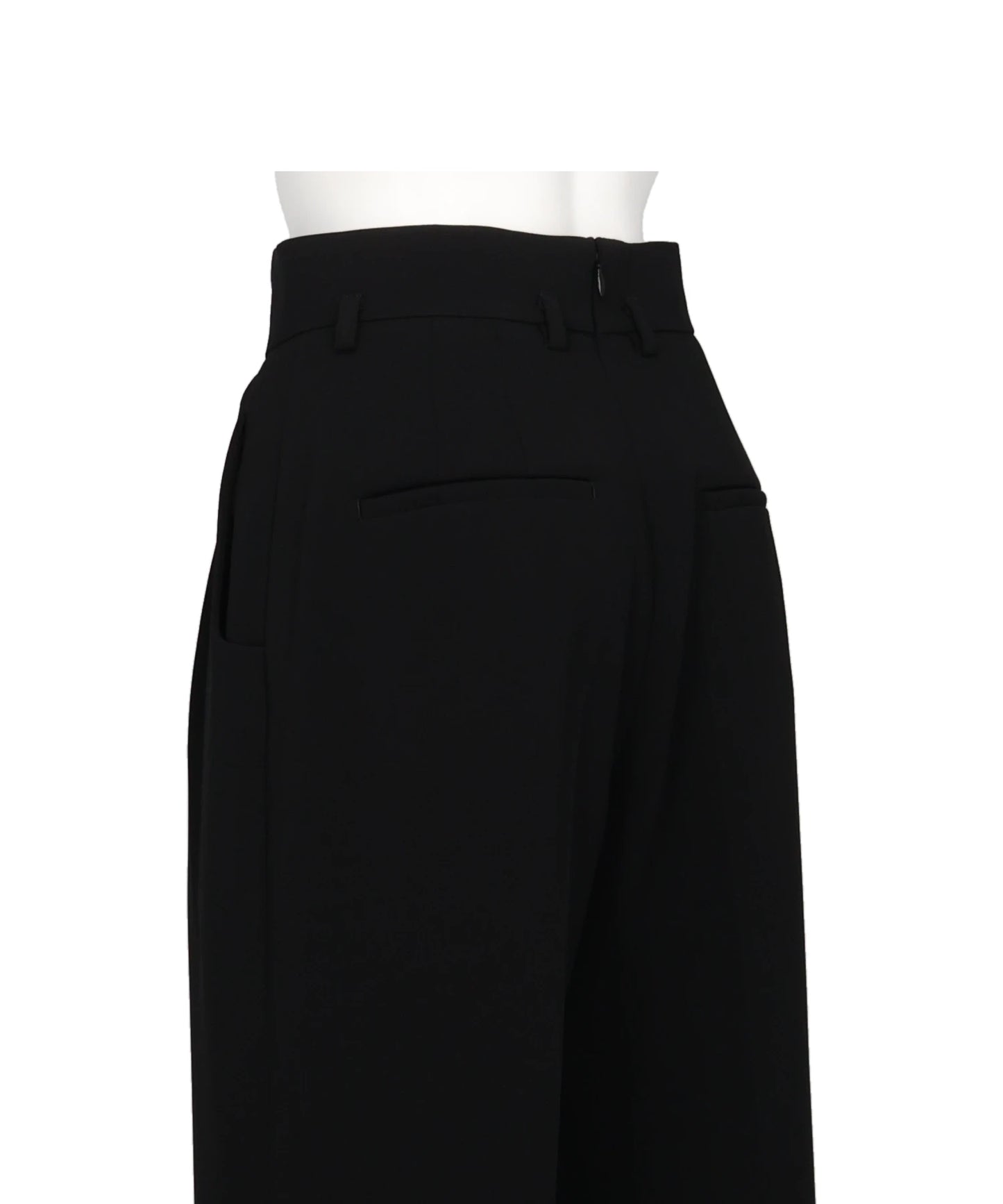 ACETATE POLYESTER HIGH WAISTED TROUSERS
