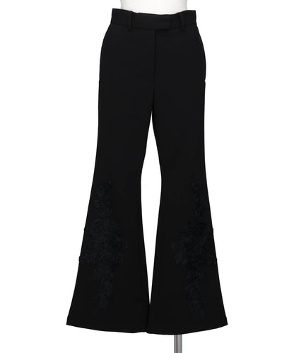 FUMIE=TANAKA(フミエタナカ)EMBROIDERY FLARE PA