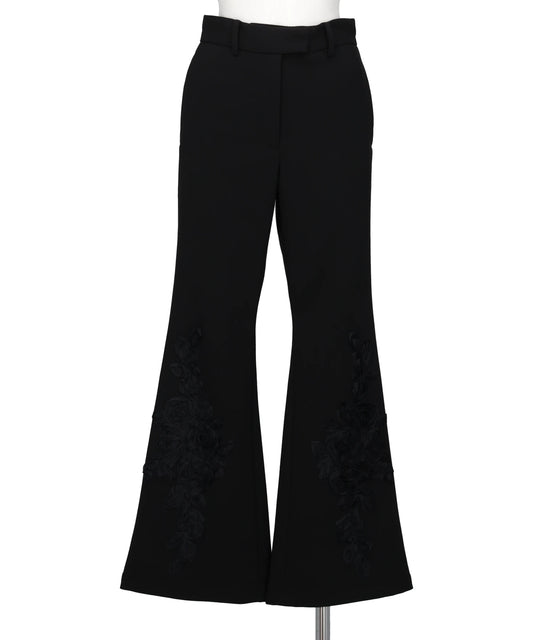 FUMIE=TANAKA(フミエタナカ)EMBROIDERY FLARE PA