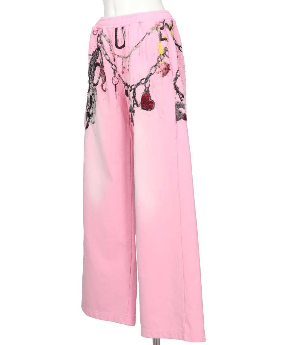 EMBROIDERED CHAIN SWEATPANTS　