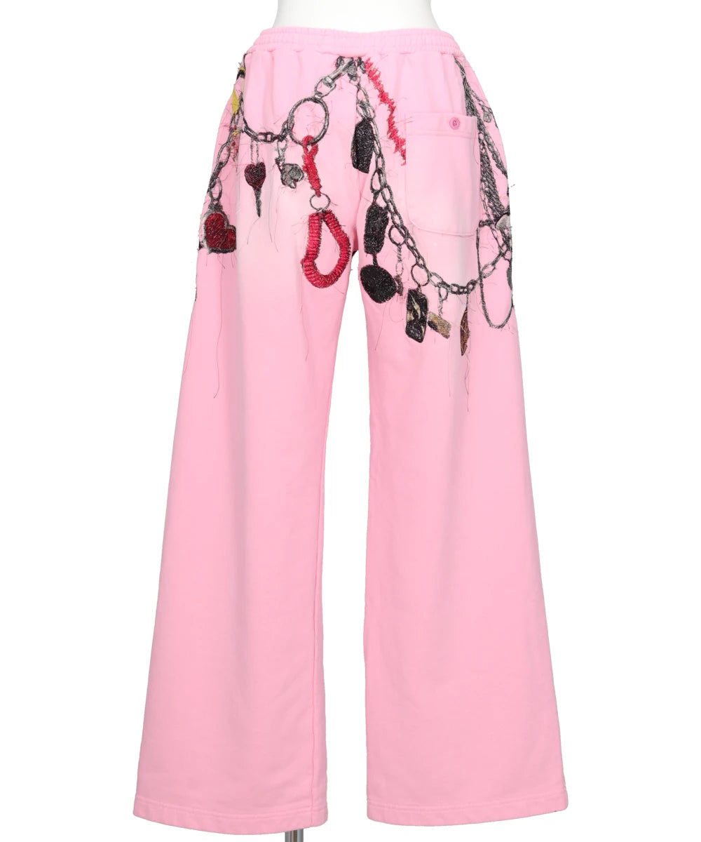 EMBROIDERED CHAIN SWEATPANTS　