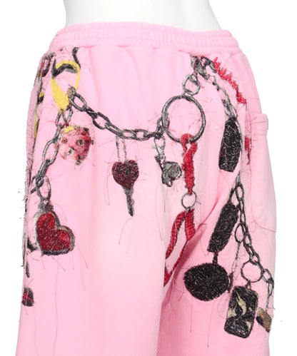EMBROIDERED CHAIN SWEATPANTS　