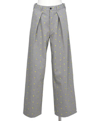 FLOWER EMBROIDERY SLACKS
