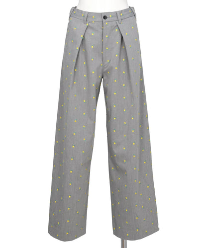 FLOWER EMBROIDERY SLACKS