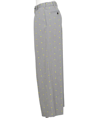 FLOWER EMBROIDERY SLACKS