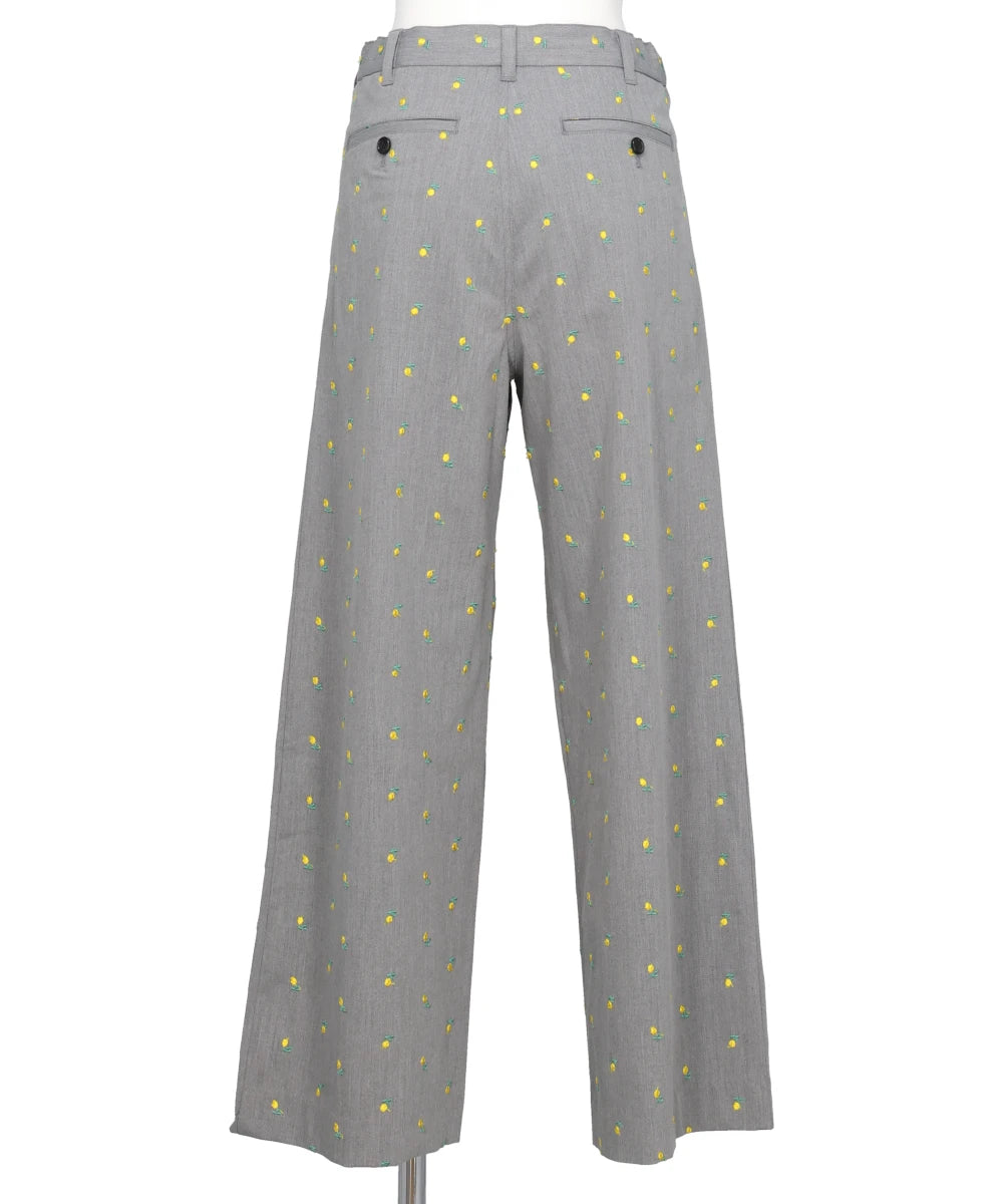 FLOWER EMBROIDERY SLACKS