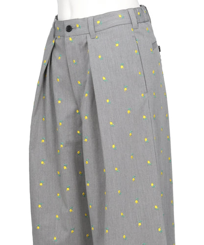 FLOWER EMBROIDERY SLACKS